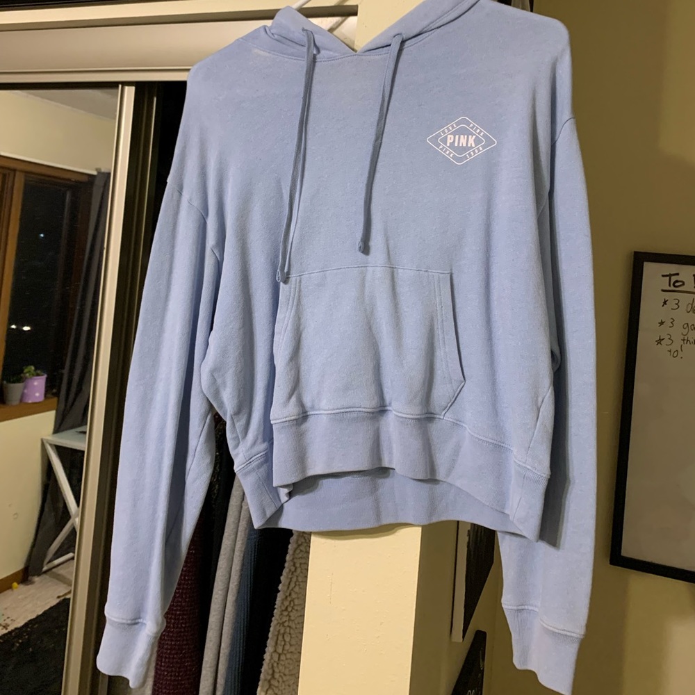 Pink VS cropped hoodie